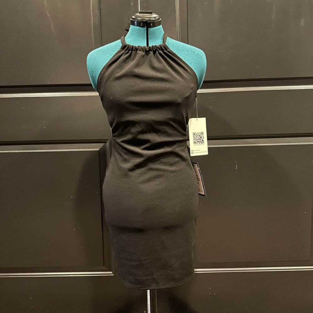 NWT Emerald Sunday Backless Halter Little Black Dress